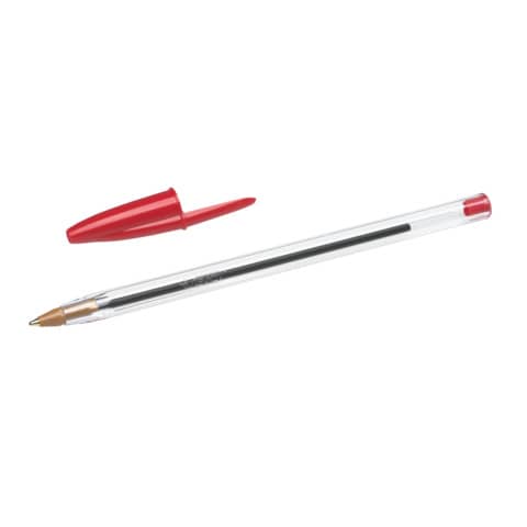 Penna a sfera BIC Cristal M punta 1 mm rosso Conf. 50 pezzi - 8373619